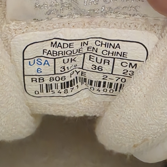 White Reebok Shoes Size 6 - Picture 6 of 6